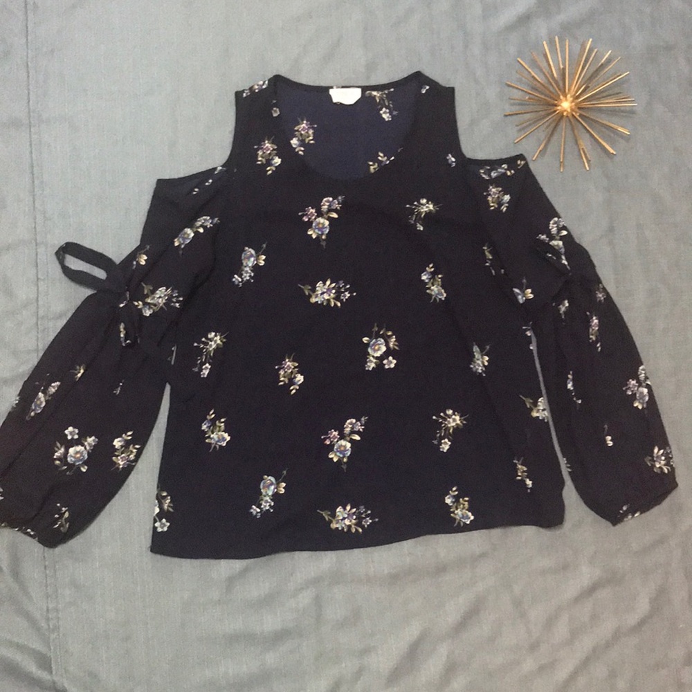 Off shoulder, bell sleeve blouse